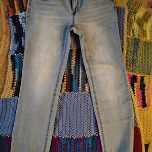 Flamingals, Women's Light Blue Flare Jeans with Gentle Fade